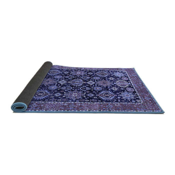 Sideview of Oriental Blue Industrial Rug, urb2311blu