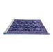 Sideview of Machine Washable Oriental Blue Industrial Rug, wshurb2311blu