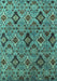 Oriental Turquoise Industrial Rug, urb2312turq