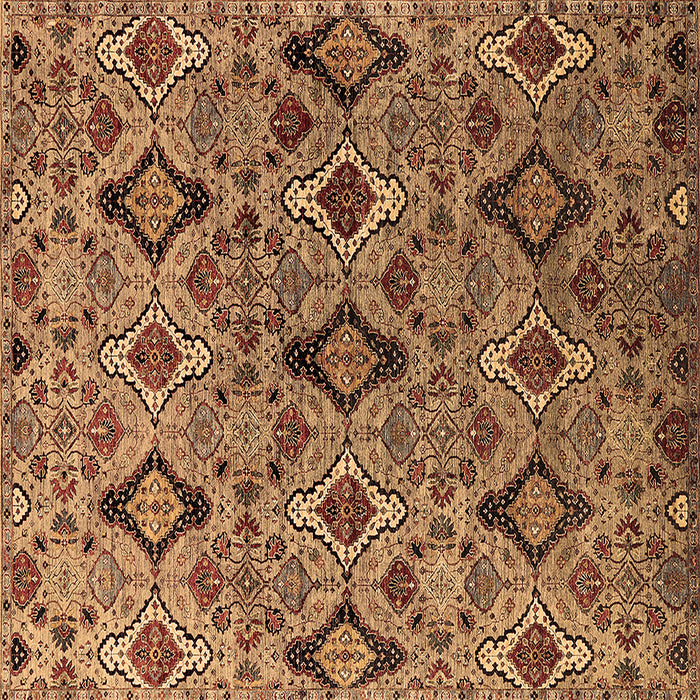 Square Oriental Brown Industrial Rug, urb2312brn