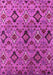 Machine Washable Oriental Pink Industrial Rug, wshurb2312pnk