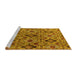 Sideview of Machine Washable Oriental Yellow Industrial Rug, wshurb2312yw