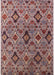 Mid-Century Modern Khaki Rose Pink Oriental Rug, urb2312