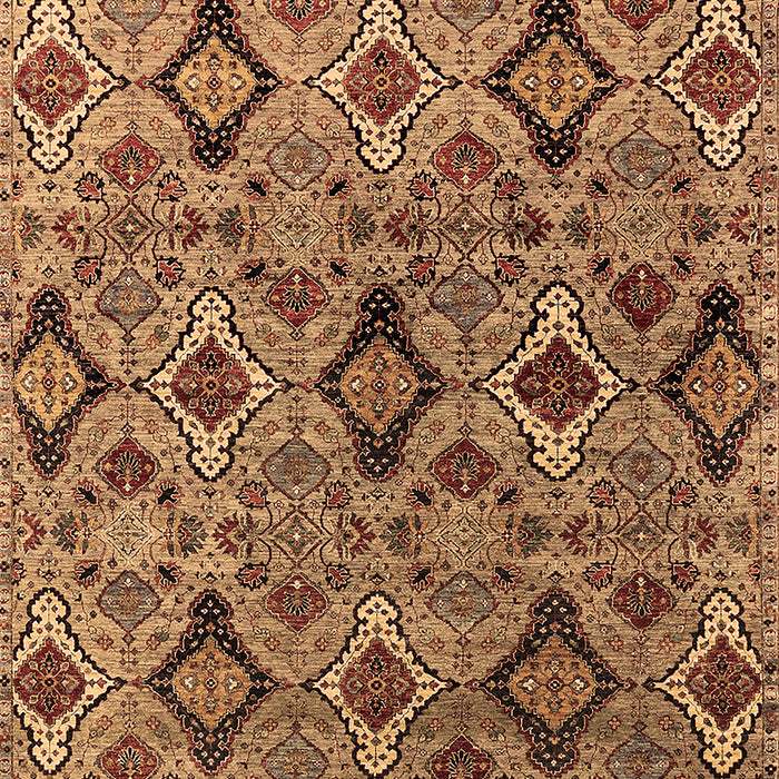 Machine Washable Oriental Brown Industrial Rug, wshurb2312brn