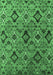 Machine Washable Oriental Emerald Green Industrial Area Rugs, wshurb2312emgrn
