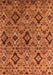 Machine Washable Oriental Orange Industrial Area Rugs, wshurb2312org