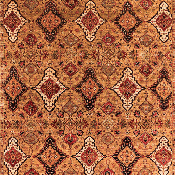 Machine Washable Oriental Orange Industrial Area Rugs, wshurb2312org