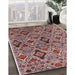 Machine Washable Industrial Modern Khaki Rose Pink Rug in a Family Room, wshurb2312