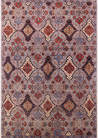 Machine Washable Industrial Modern Khaki Rose Pink Rug, wshurb2312