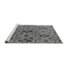 Sideview of Machine Washable Oriental Gray Industrial Rug, wshurb2312gry