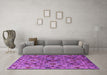 Machine Washable Oriental Purple Industrial Area Rugs in a Living Room, wshurb2312pur