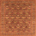 Square Oriental Orange Industrial Rug, urb2313org