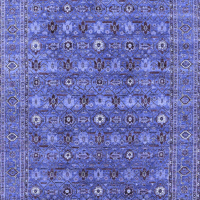 Machine Washable Oriental Blue Industrial Rug, wshurb2313blu
