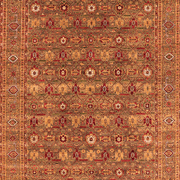 Oriental Orange Industrial Rug, urb2313org