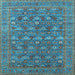 Square Oriental Light Blue Industrial Rug, urb2313lblu