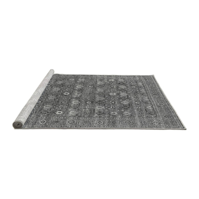 Sideview of Machine Washable Oriental Gray Industrial Rug, wshurb2313gry