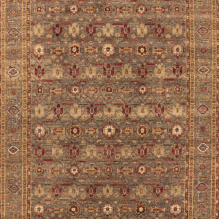 Machine Washable Oriental Brown Industrial Rug, wshurb2313brn