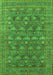 Machine Washable Oriental Green Industrial Area Rugs, wshurb2313grn