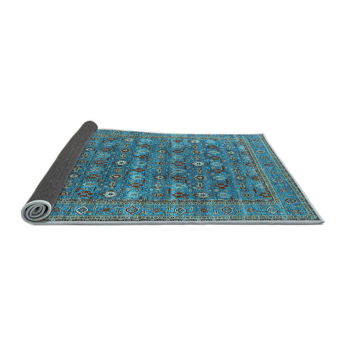 Sideview of Oriental Light Blue Industrial Rug, urb2313lblu