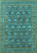 Oriental Turquoise Industrial Rug, urb2313turq