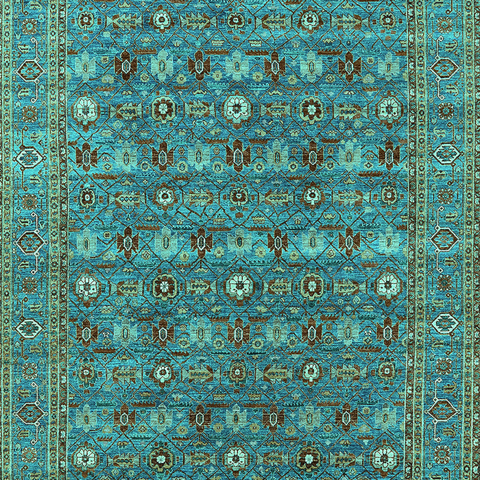 Oriental Turquoise Industrial Rug, urb2313turq