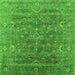 Square Oriental Green Industrial Rug, urb2314grn