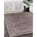 Machine Washable Industrial Modern Rosy Brown Pink Rug in a Family Room, wshurb2314