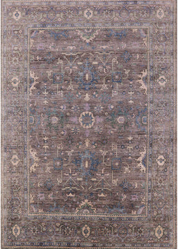 Machine Washable Industrial Modern Rosy Brown Pink Rug, wshurb2314