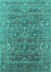 Oriental Turquoise Industrial Rug, urb2314turq