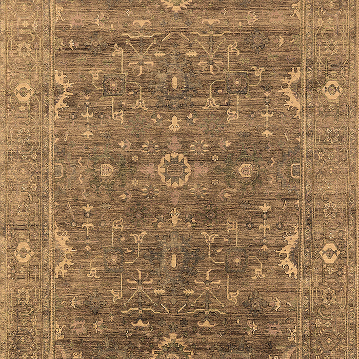 Machine Washable Oriental Brown Industrial Rug, wshurb2314brn