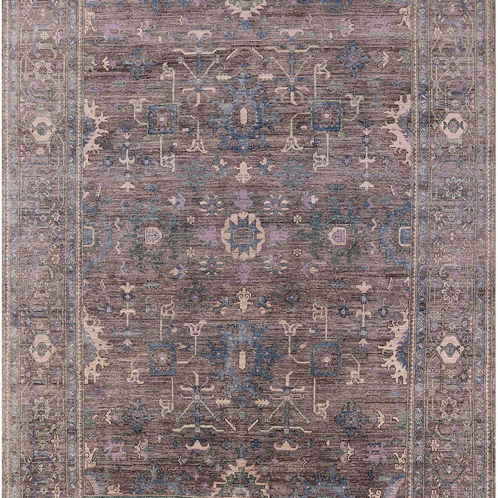 Mid-Century Modern Rosy Brown Pink Oriental Rug, urb2314