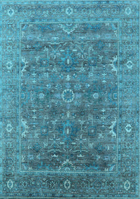 Oriental Light Blue Industrial Rug, urb2314lblu