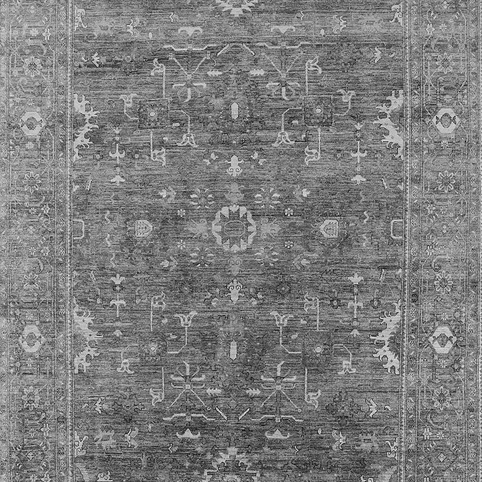Machine Washable Oriental Gray Industrial Rug, wshurb2314gry