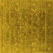 Square Oriental Yellow Industrial Rug, urb2314yw