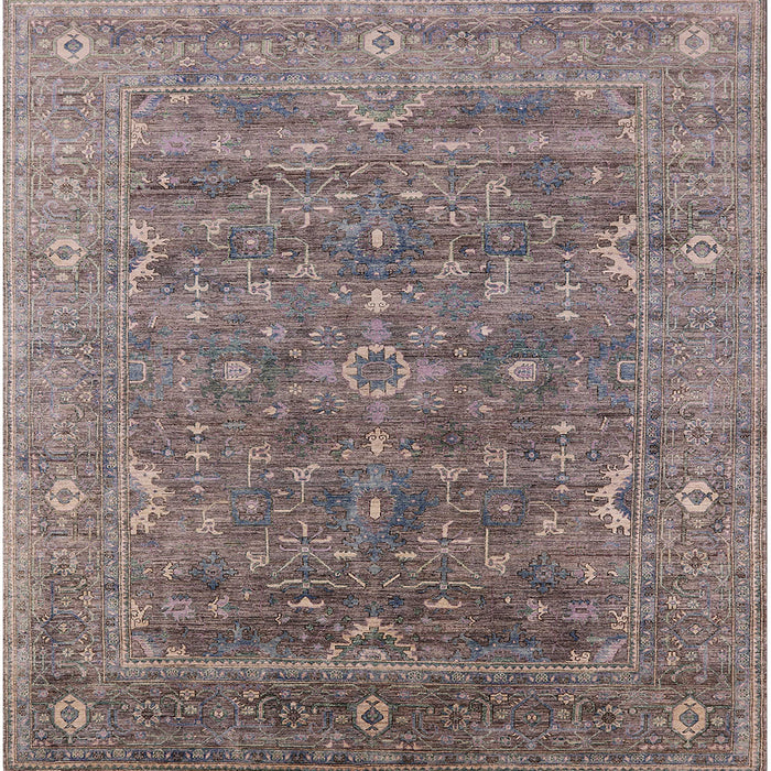 Square Machine Washable Industrial Modern Rosy Brown Pink Rug, wshurb2314