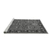 Sideview of Machine Washable Oriental Gray Industrial Rug, wshurb2315gry