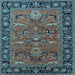 Square Oriental Light Blue Industrial Rug, urb2315lblu