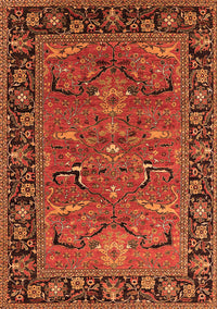 Oriental Orange Industrial Rug, urb2315org