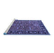 Sideview of Machine Washable Oriental Blue Industrial Rug, wshurb2315blu