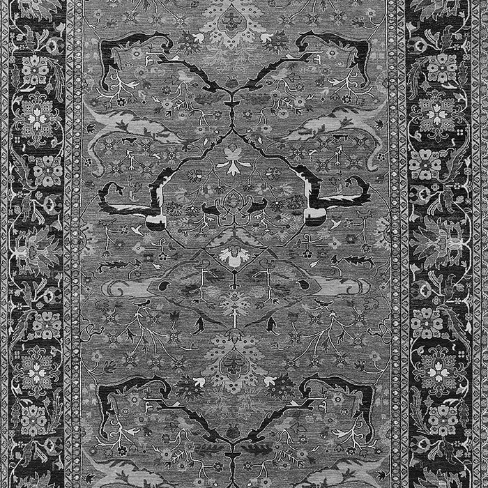Machine Washable Oriental Gray Industrial Rug, wshurb2315gry