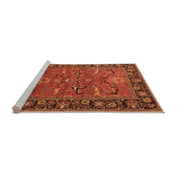 Sideview of Machine Washable Oriental Orange Industrial Area Rugs, wshurb2315org