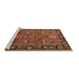 Sideview of Machine Washable Oriental Brown Industrial Rug, wshurb2315brn