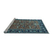 Sideview of Machine Washable Oriental Light Blue Industrial Rug, wshurb2315lblu