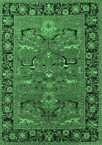 Oriental Emerald Green Industrial Rug, urb2315emgrn