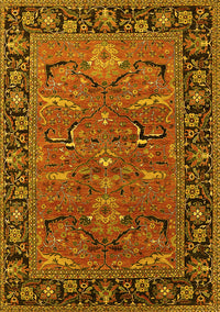 Oriental Yellow Industrial Rug, urb2315yw