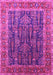 Machine Washable Oriental Pink Industrial Rug, wshurb2316pnk