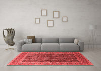 Machine Washable Oriental Red Industrial Rug, wshurb2316red