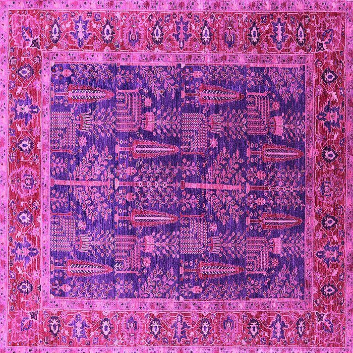 Square Oriental Pink Industrial Rug, urb2316pnk