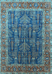 Oriental Light Blue Industrial Rug, urb2316lblu