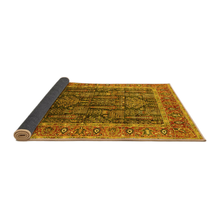 Sideview of Oriental Yellow Industrial Rug, urb2316yw